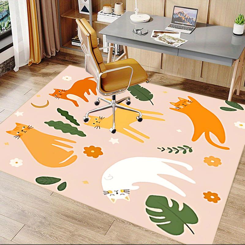 1pc Cats, Nature Area Rug Soft Flannel Floor Mat for Living Room, Bedroom and Carpet, Sofa Coffee Table Floor Mat, Decorative Rug q45