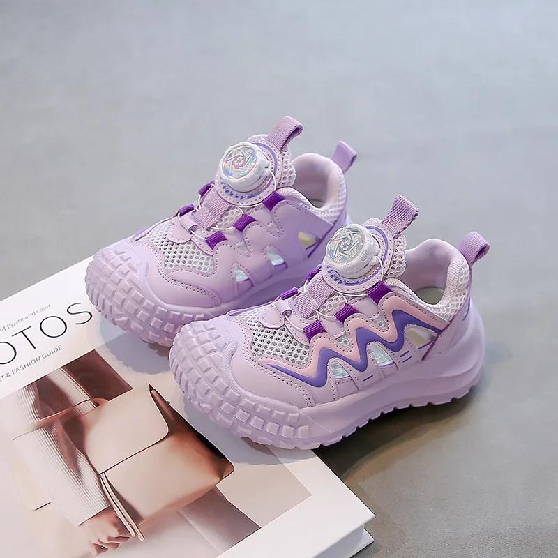 Children Casual Sneakers for Girls Summer New Fashion Korean Style Soft Bottom Anti-slippery Versatile Trend Air-mesh Shoes