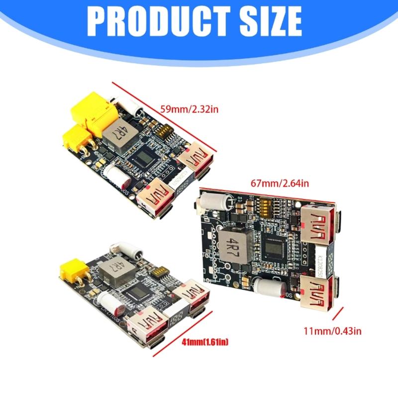 5-20V 2-7S 100W Fast Charging Module Mobile Power Motherboard For Battery Upgraded Energy Storage Device