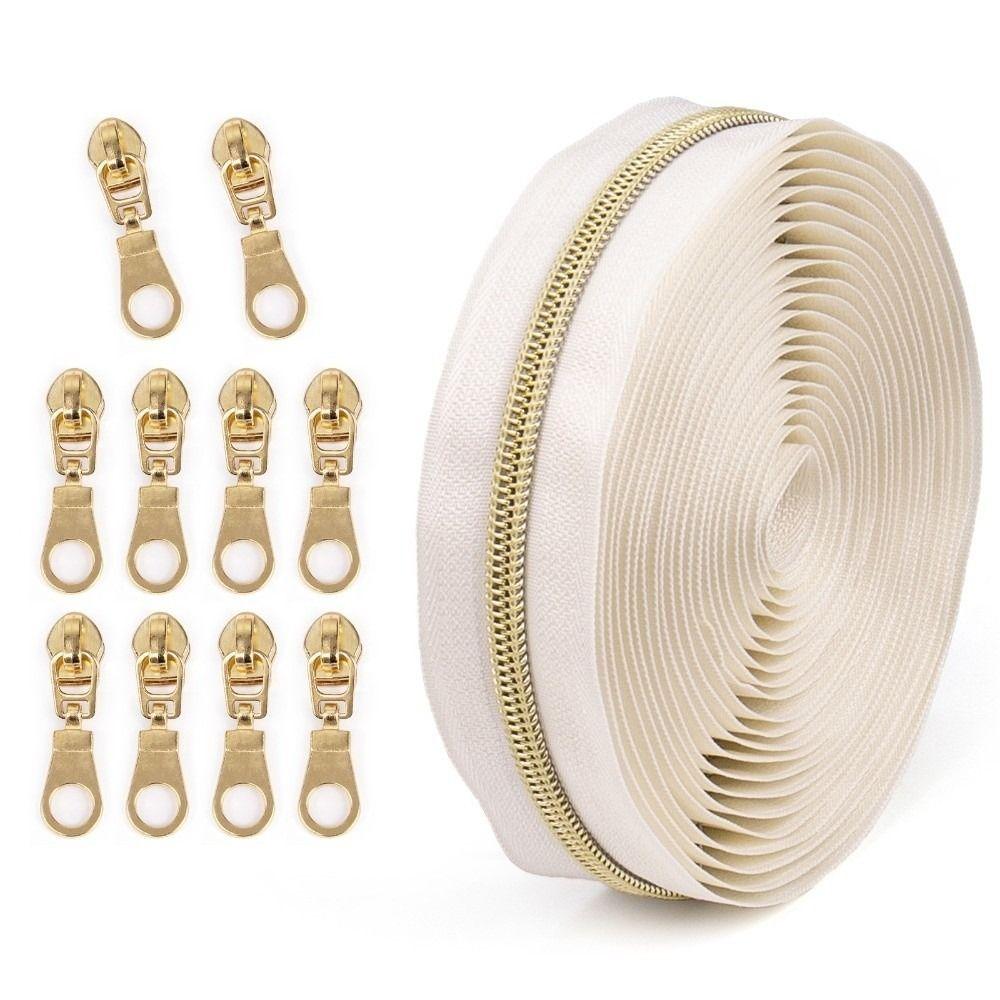 

Contrast Color Nylon Zipper Tape Slider Closure Zip For Sewing Garment хакі