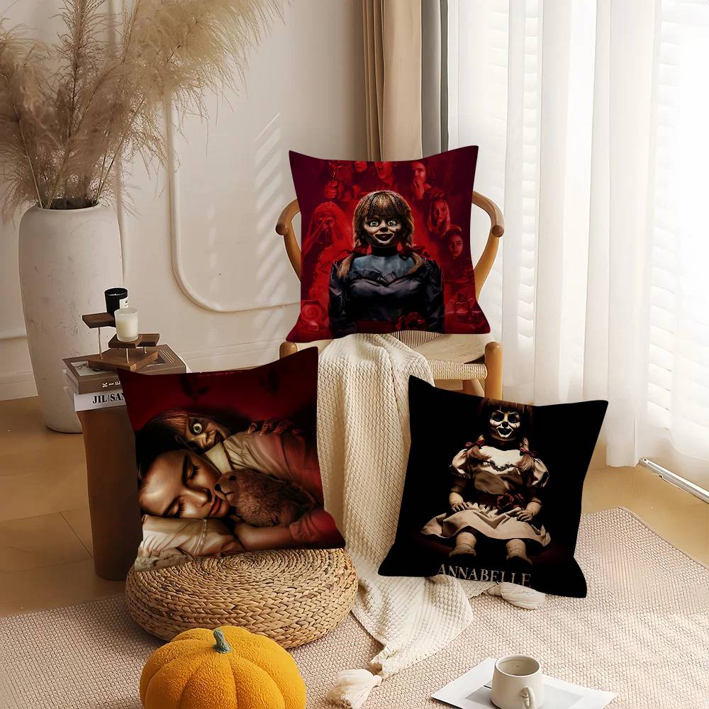 Popular A-Annabelle Horror Movie Pillow Cover Sofa Cushion Cover Home Room Decoration Children Gift