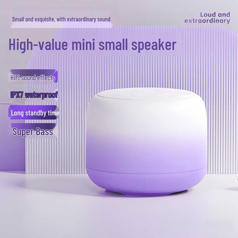 Bluetooth Mini Speaker with High-Quality Bass, Stylish Gradient Color, and Wireless Audio.