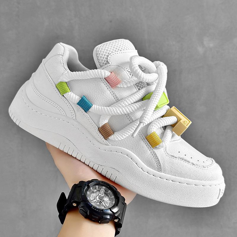 Мужские роскошные массивные кроссовки 2023, дышащая сетчатая обувь для мужчин, спортивная повседневная обувь для бега, фитнеса и скейтбординга 39 белый
