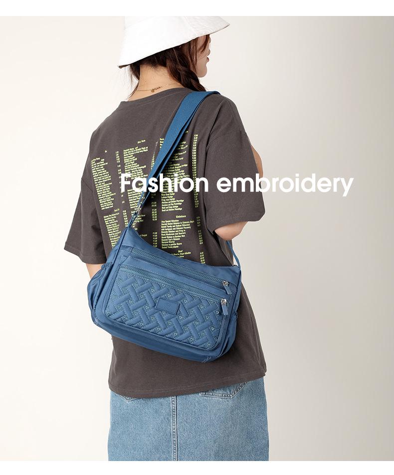 Women's Lightweight Water-Repellent Nylon Crossbody Shopping Bag