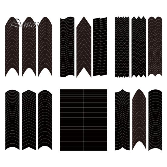 

1860 шт./компл. наклейки для французских ногтей, самоклеящиеся маникюрные полоски, вспомогательные наклейки для французских ногтей Sets