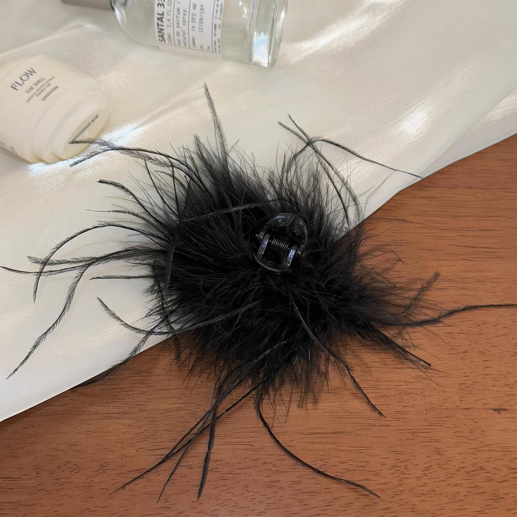 Autumn-Winter Fairy Feather Hair Clip: Large Volume, Pure Desire Headdress