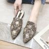 Luxury Women Mules Ladies Summer Chinese Slippers Women Shoes 2025 New Low Heels Flat Casual Shoes Woman Flip Flops