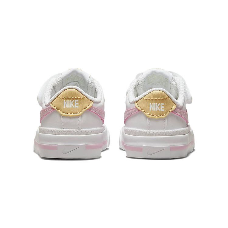 Nike Детские кроссовки Court Legacy TD Бело-Розовые из пены Sesame Honeydew DA5382-115