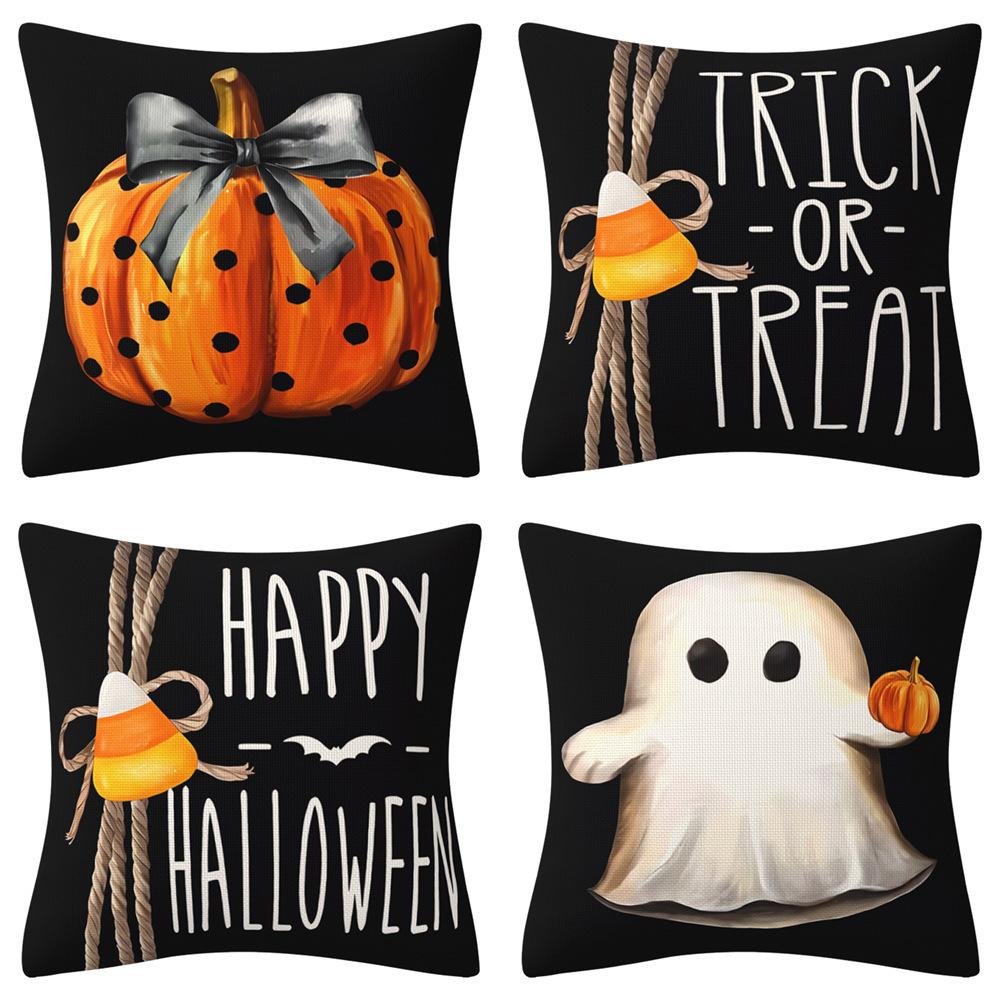 Halloween Pillowcase Pumpkin Skull Funny Ghost Cushion Cover Sofa Living Room Decoration Pillow