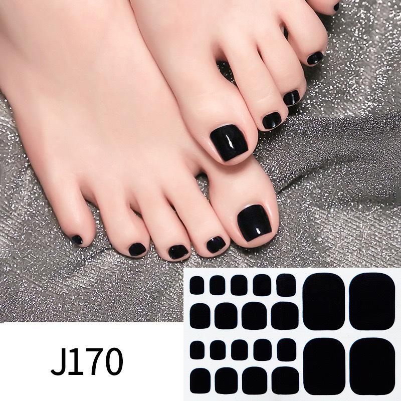 Adesivi per Unghie dei Piedi Monocolore - Copertura Completa, Senza Cottura, Stile Trendy Transfrontaliero