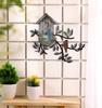 Peryiter Birds Wall Metal Decor Outdoor Art Hanging Metal Tree with Birdhouse for Living Room Tree Leaf Wall Decor for Indoor