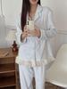 New Autumn Embossed Butterfly Pajama Set - Women's Double-Sided Fleece, Korean Style