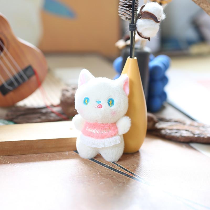 Niedliche süße Kätzchen Anhänger Plüsch Spielzeug Puppe Kleine Fuchs Tasche Hängen Keychain Rag Doll Puppe