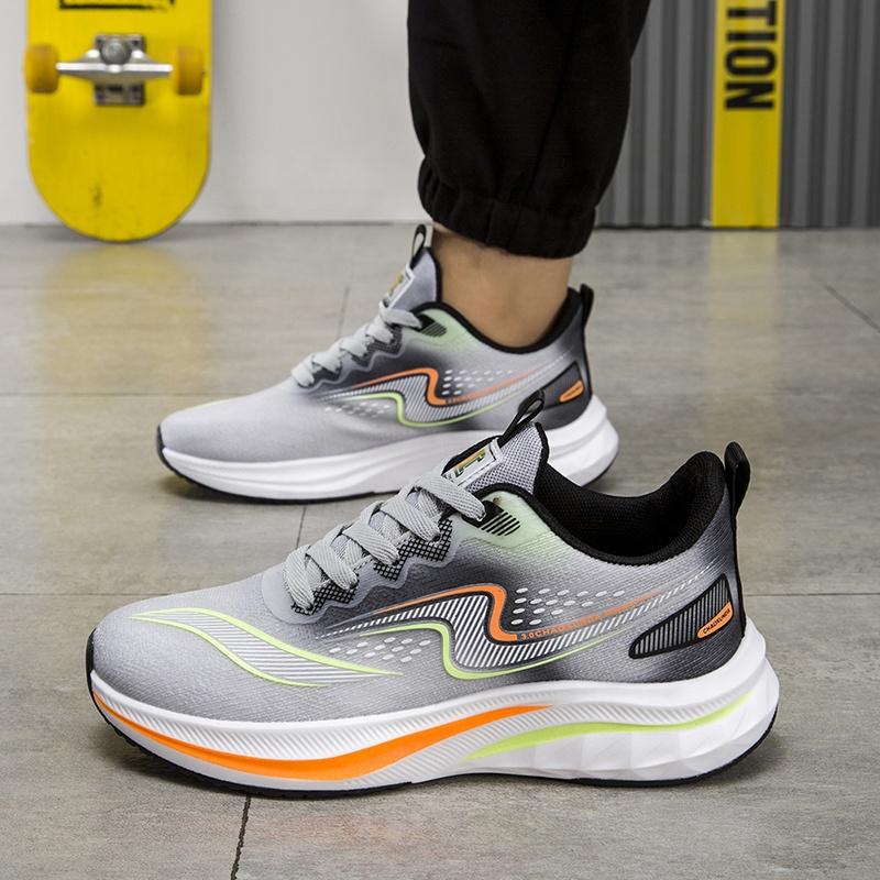 The Latest Design Lace-up Breathable Sponge Insole Mesh Upper Fashion Sports Shoes Men's New High-quality Running Shoes