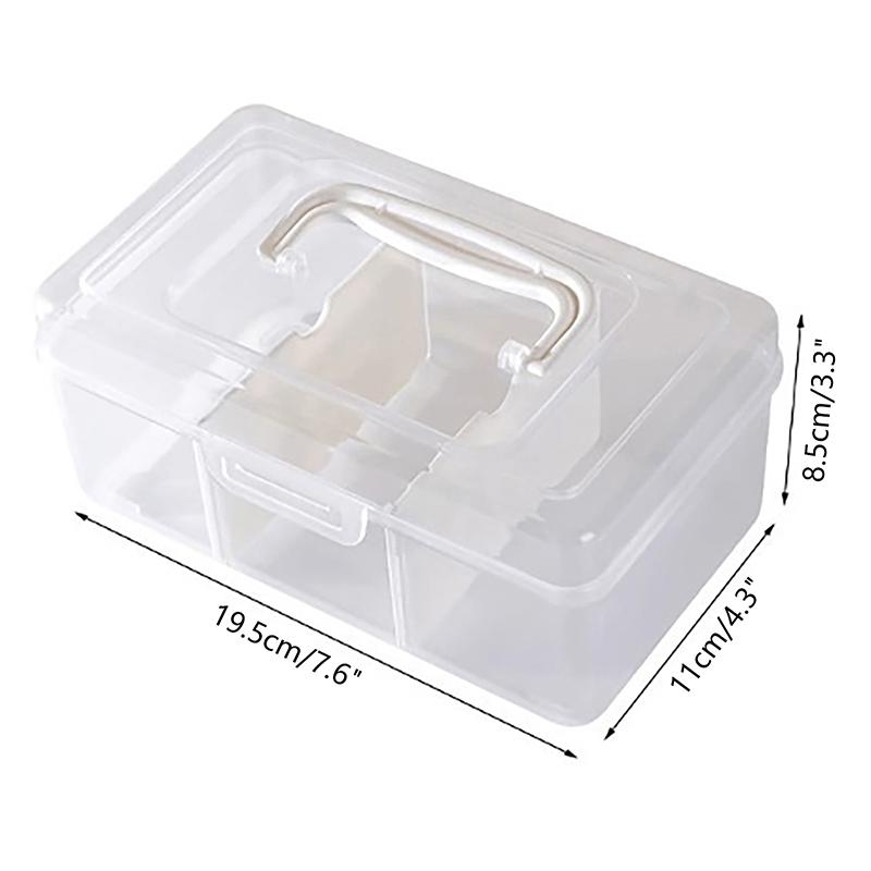 Clear Storage Container for Small Cards, Desk Organizer, Stationery Classification Box