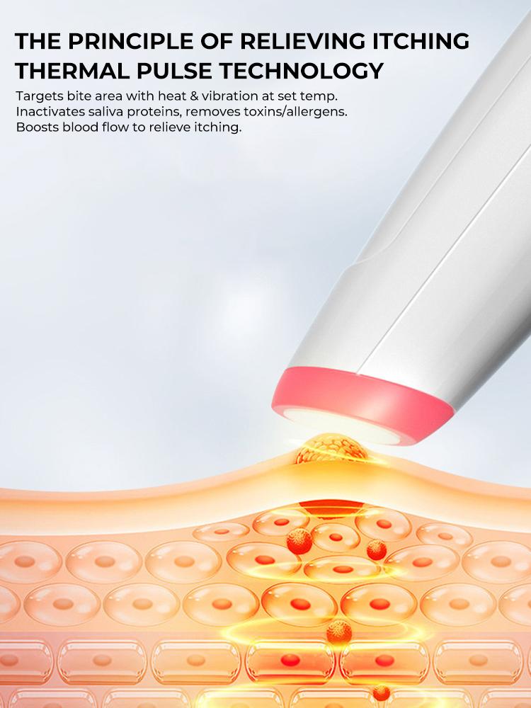 Portable Mosquito Insect Bite Relieve Itching Pen Natural Bug Bite Itch Relief Pen Rechargeable Anti-Itch Pen for Adult Children