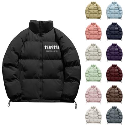 Casaco de algodão idêntico para homens e mulheres, inverno, grosso, quente, de algodão, manga comprida, sobretudo curto de algodão da moda