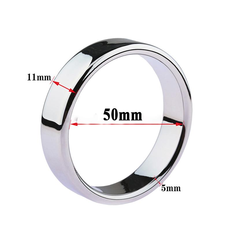 6 Sizes Stainless Steel Male Penis Ring Ball Scrotum Stretcher Ejaculation Delay Metal Cock Rings BDSM Sex Toys For Men Cockring