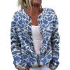 Women's Faux Wool Sweater: Winter 2025 Ancient Tribe Totem Print with Buttons