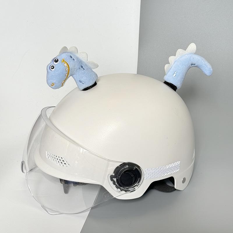 Motorcycle helmet decoration dinosaur tail cartoon candy colored small dinosaur electric bike helmet ski helmet universal