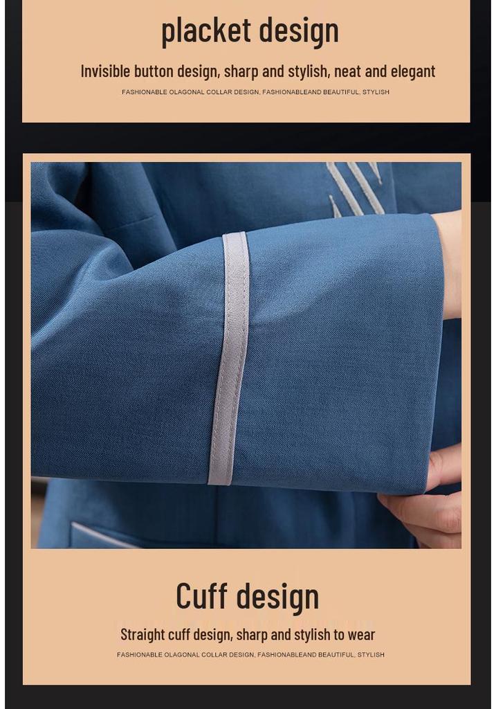 High-End Autumn/Winter Long Sleeve Housekeeping Uniform for Female Cleaners in Hotels and Malls