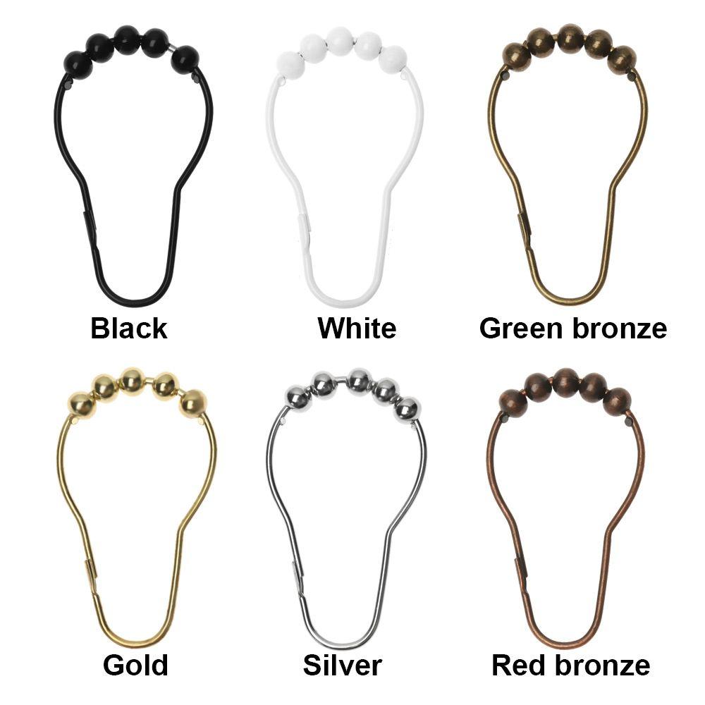 Smoothly Removable Shower Curtain Accessories Shower Curtain Hooks Glide Ring Hooks Curtain Rings