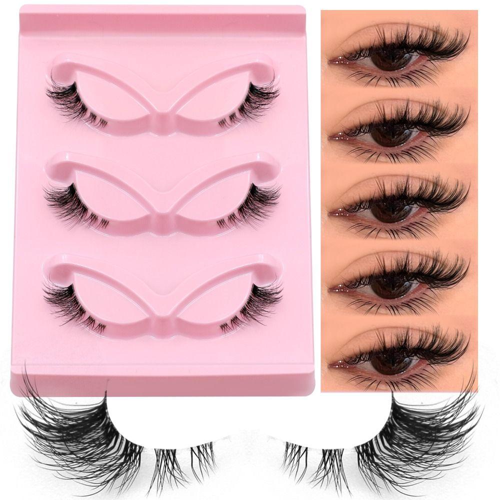 Clear Band Cat Eye False Eyelashes Natural Long 3D Faux Mink Lash Eye Makeup Tools
