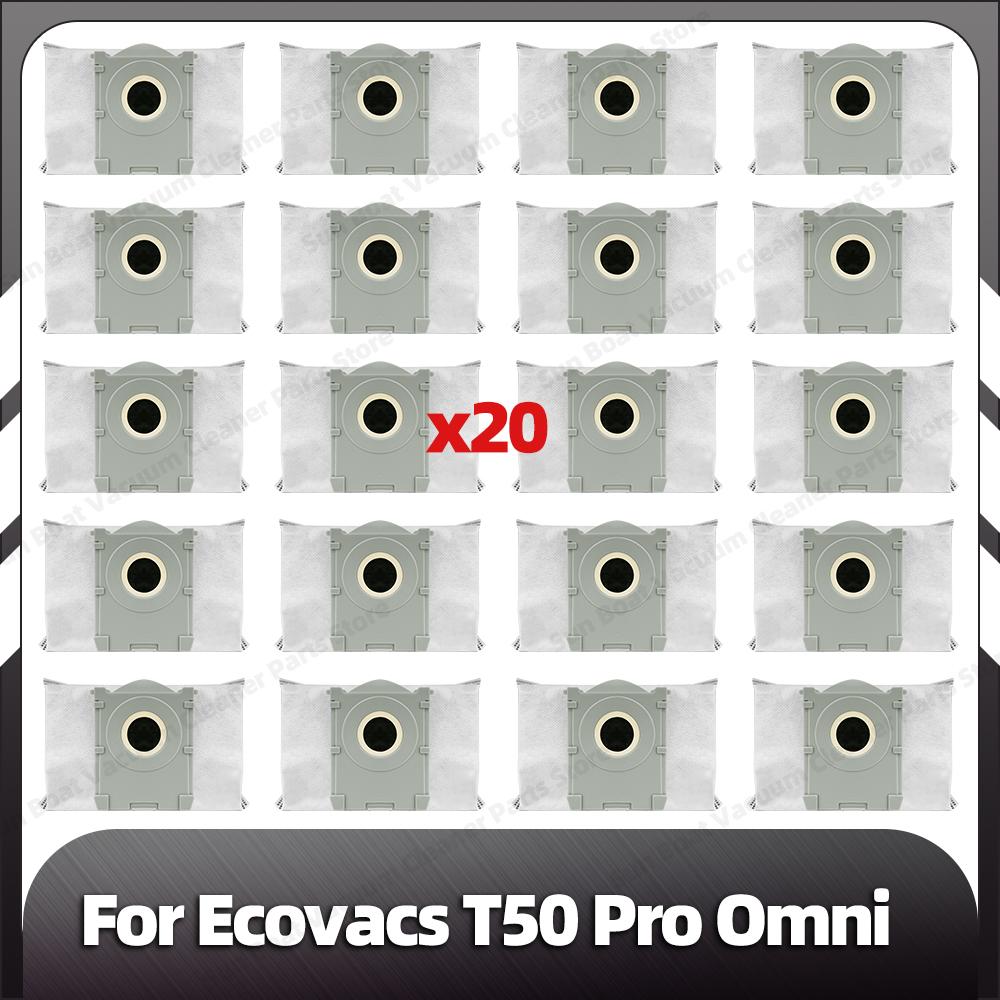 Compatible for Ecovacs T50 Pro Omni Replacement Main Side Brush HEPA Filter Mop Pads Spare Parts Accessories