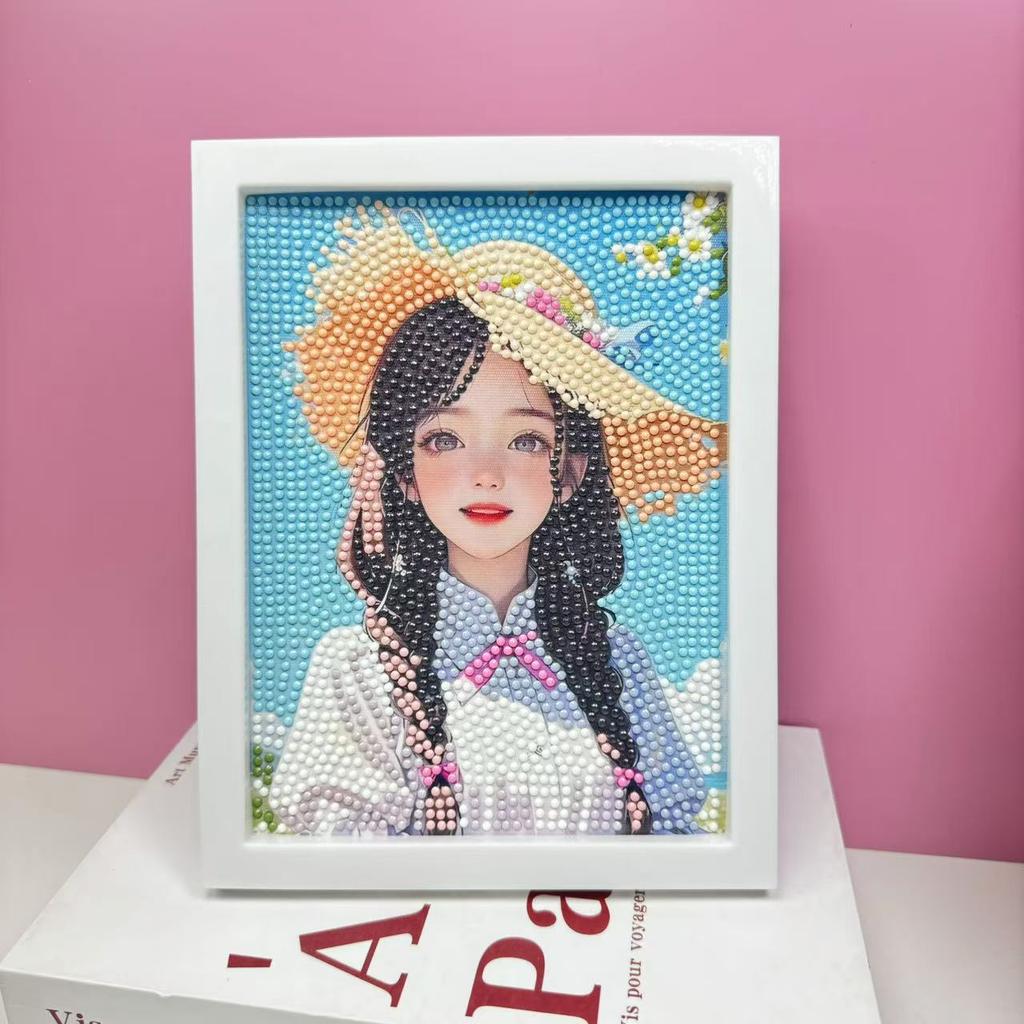 Children'S Diamond Painting Framed Handmade Diy Material Bag Sanrio Diamond Paste Painting Concentration Toy