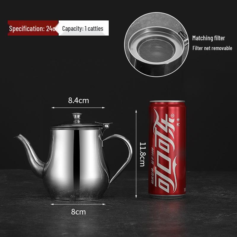 Leak-Proof Stainless Steel Oil Storage Pot with Filter