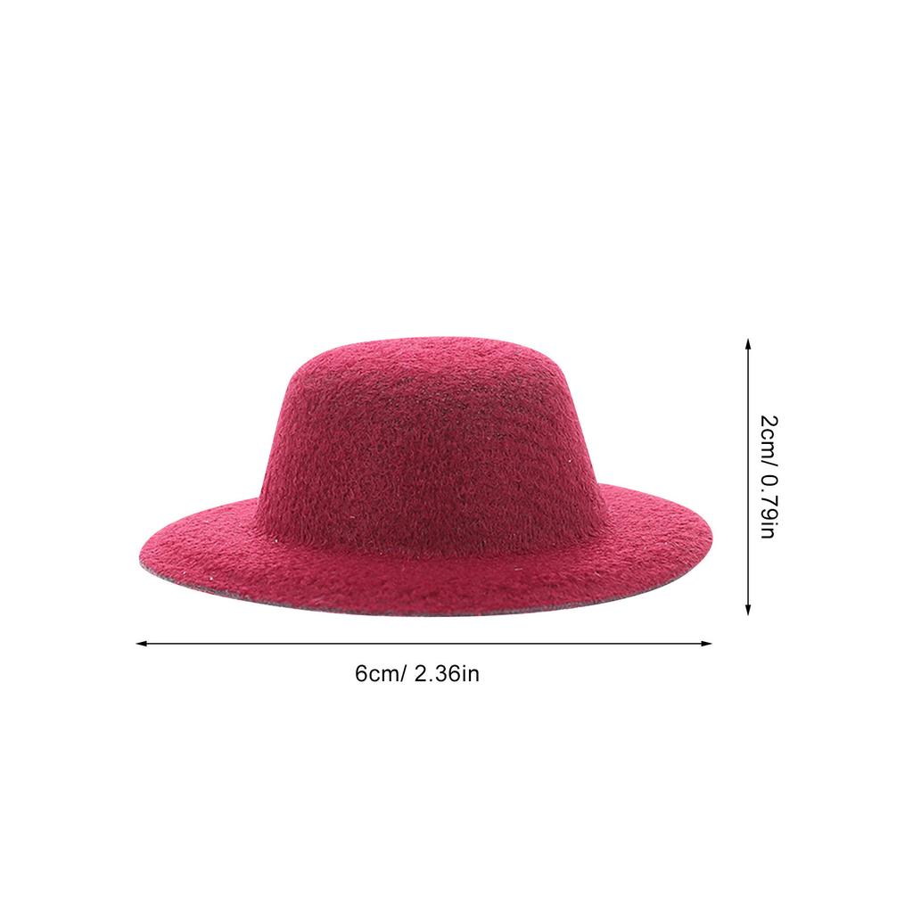 15pcs Miniature Hat Decors Mini Tops Hats DIY Craft Caps Dollhouse Crafting Supplies Accessories Mini Hat Ornaments
