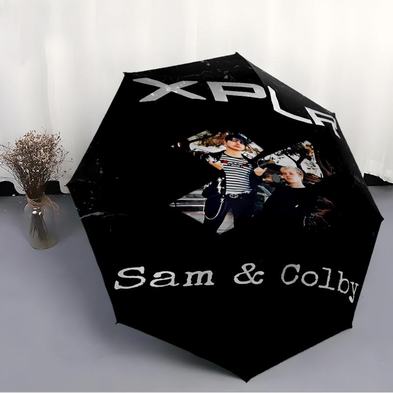 Printed Sam and ColbyPrinted Folding Umbrella,Outdoor,Leisure,And Travel Umbrella,Durable Umbrella Fabric,Birthday And Holiday Gift