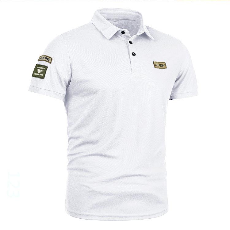 Summer New Men's Short-sleeved Polo Shirt Icon Stitched Casual Lapel Short-sleeved T-shirt