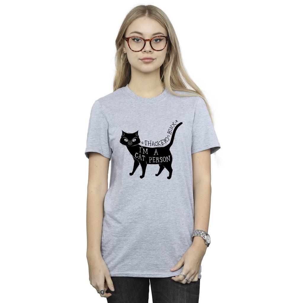 Disney Womens/Ladies Hocus Pocus A Cat Person Cotton Boyfriend T-Shirt