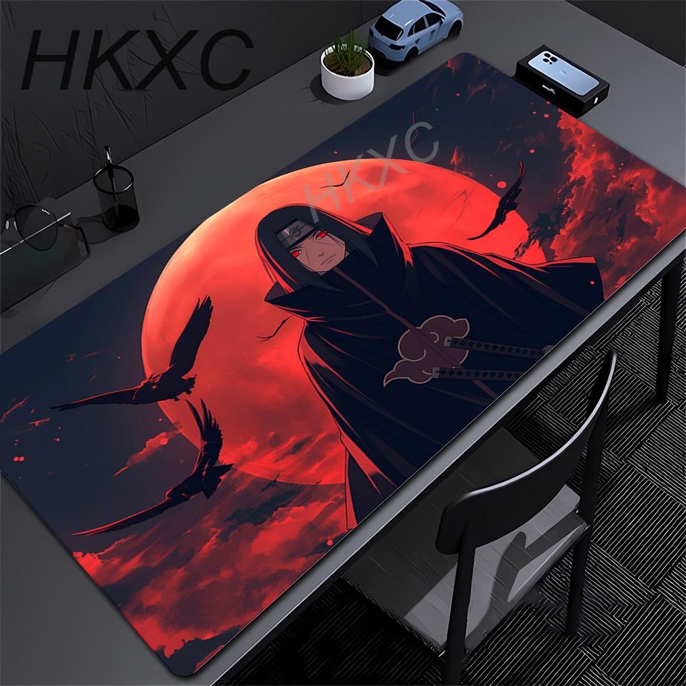 Mouse Pad Gamer Antislip Anime NNaruto Uchiha Itachi Deskmat Gaming Accessories Tablet Mats Large Mousepad Extended Mousepads