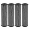 Haskoss 4-Piece Carbon Water Filter Set, 10-Inch Standard Whole House Carbon Wrap, Removes Sediment and Taste and Odor, Replacement Filters, Easy