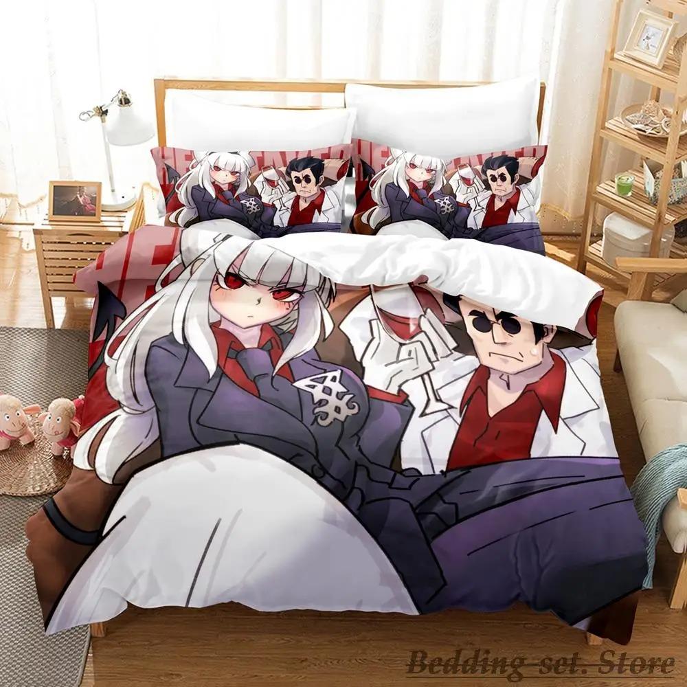 Helltaker Bedding Set Single Twin Full Queen King Size Bed Set Aldult Kid Bedroom Duvetcover Sets Anime parure de lit Bed