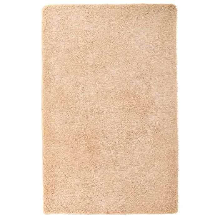 VidaXL Tapis Shaggy à poils longs beige 130x200 cm polyester, tapis, tapis de chambre, tapis moderne, tapis de salon, tapis 4102829