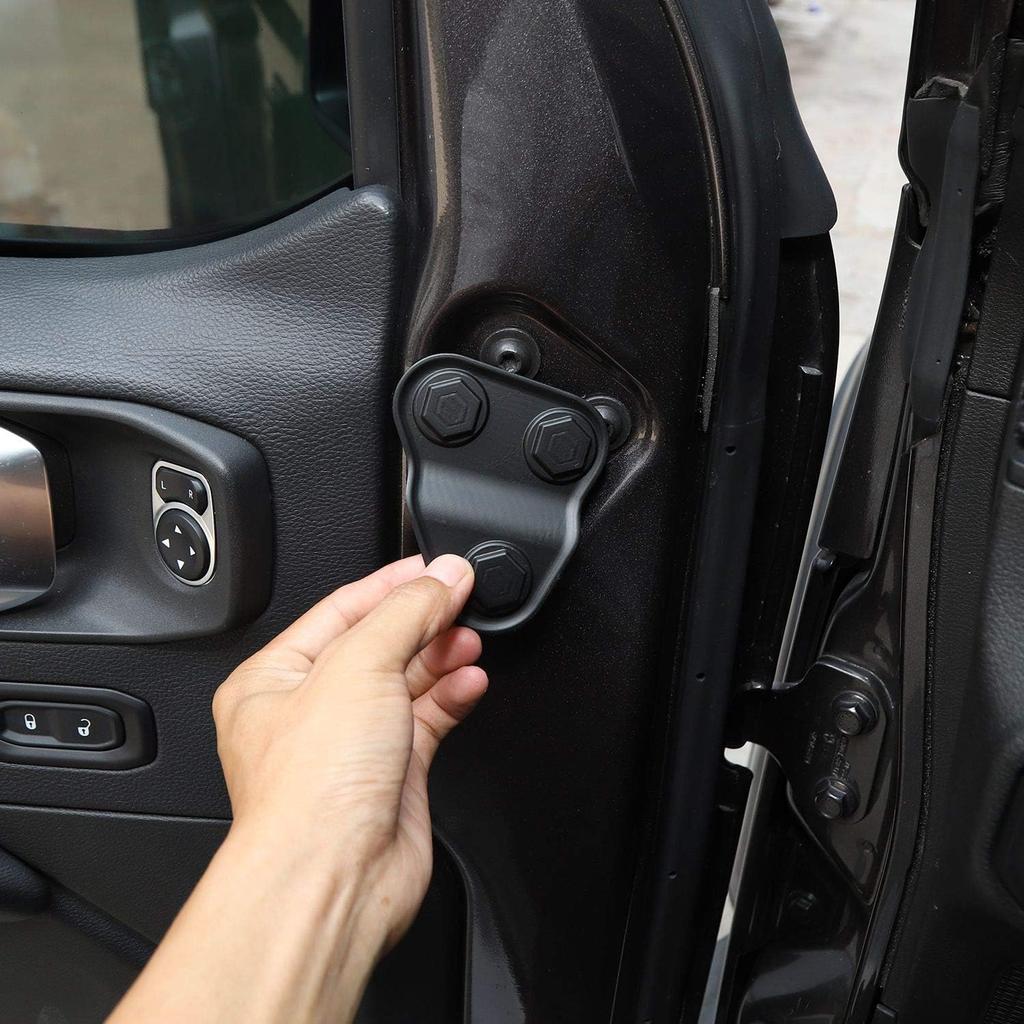 2PCS Door Screw Protector Cover Trim for 2018-2021 Jeep Wrangler JL JLU, for 2020-2021 Jeep Gladiator JT (Black)