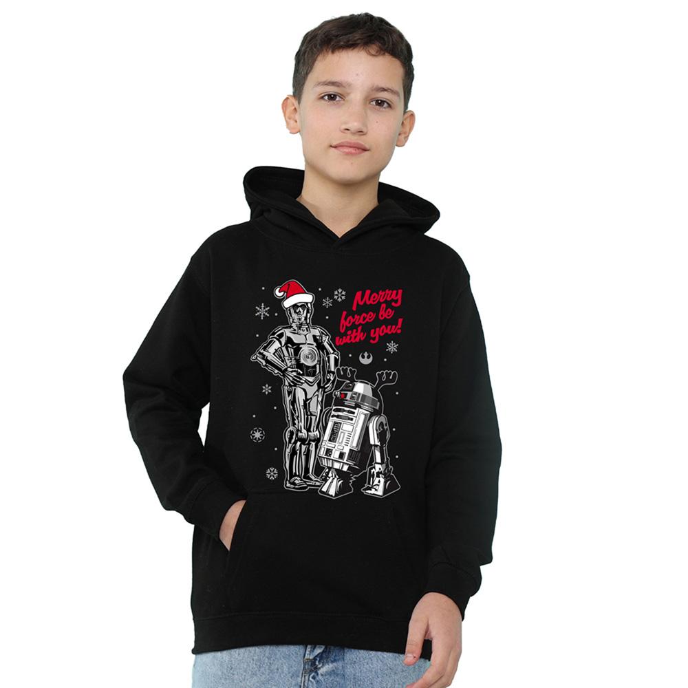 Star Wars Childrens/Kids Merry Christmas Droids Hoodie