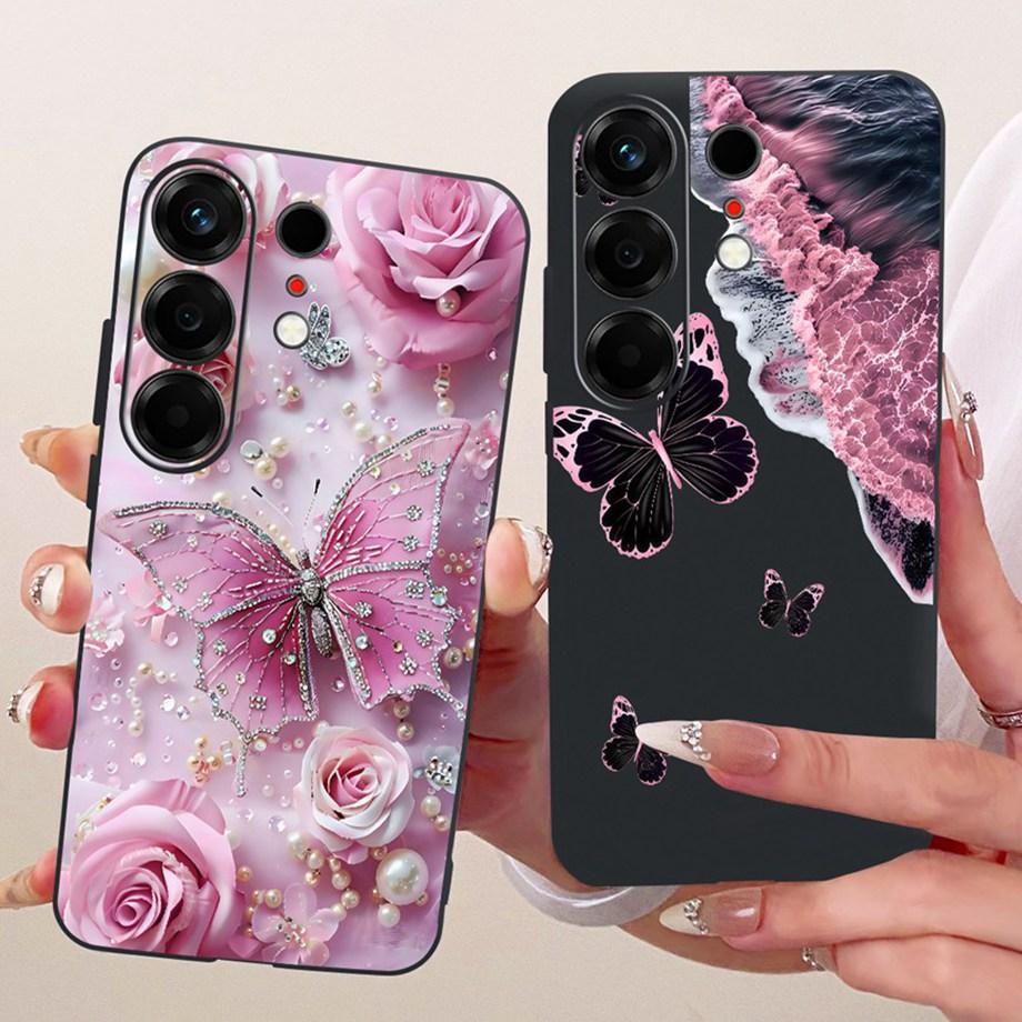 Flower Cartoon Fashion Design Phone Case For Tecno Camon 50 4G CN5 Camon50 Funda Soft Lisquid Silicone Shockproof Back Cover