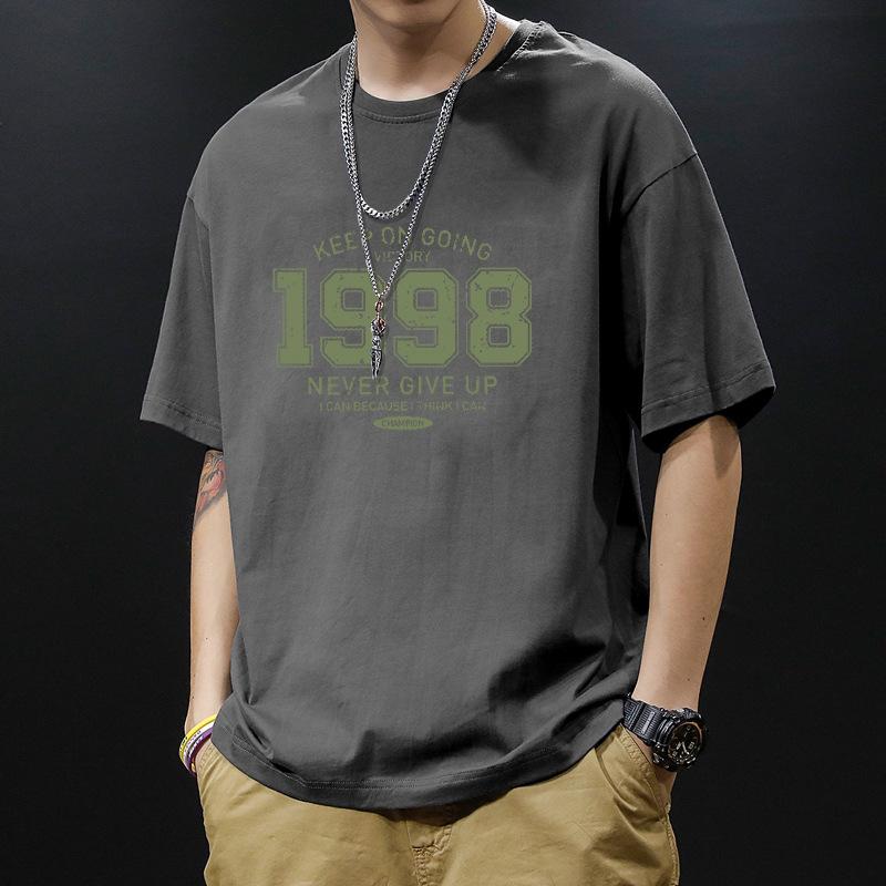 

Мужская футболка с коротким рукавом с принтом, хлопок, летние топы 3XL