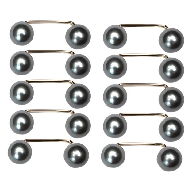 

10pcs Modern Double Pearls Brooches Adjustable Pants Retros Styles Waist Pin for Ensuring Outfit Neatness синій