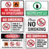 No Smoking Metal Sign No Vaping Smoke-Free Zone Smoking Permitted Plaque Auahi Kore Designated Smoking Area No Open Flames