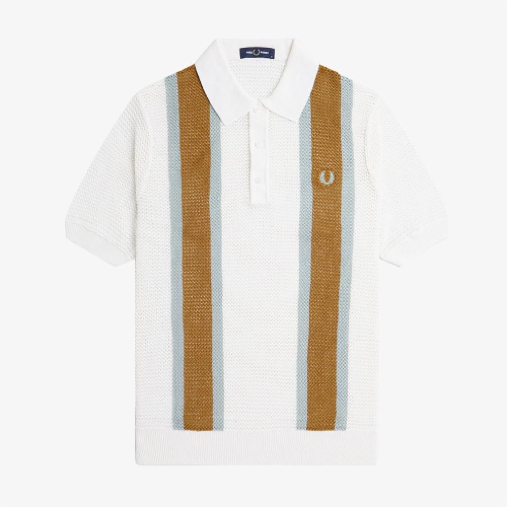 

Fred Perry [sharp] Linen Open Knit Shirt Snow White Afpm2417638 129 S