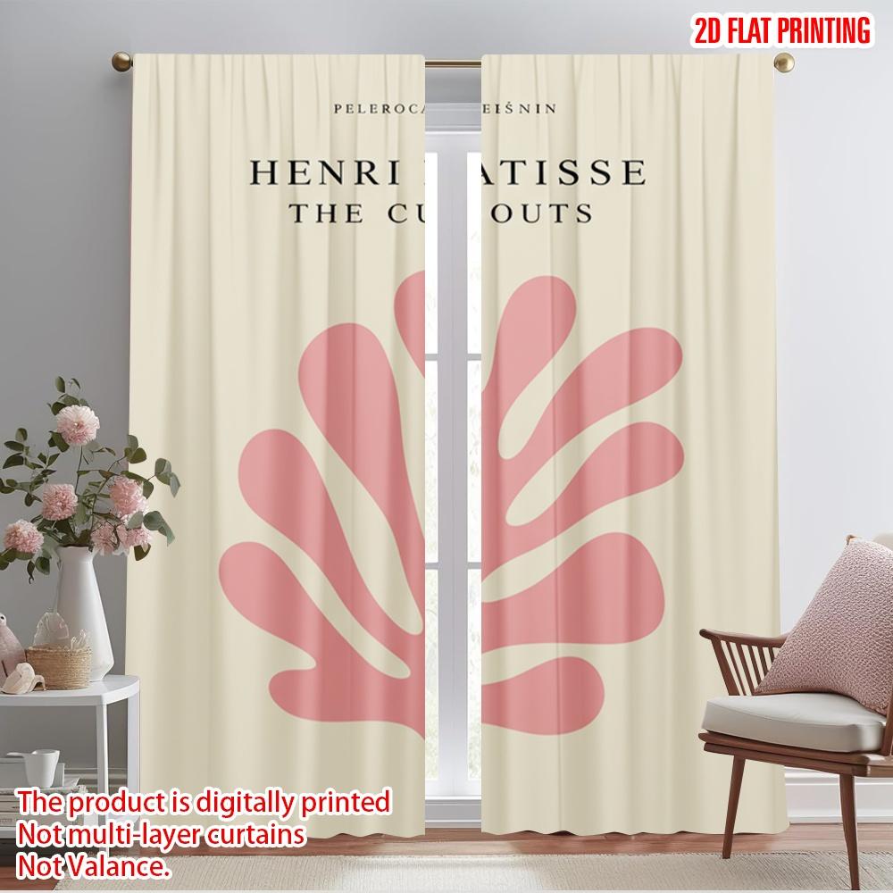 

2pcs 2D flat printing Curtain Henri Matisse Cut-Outs Polyester Without Electricity Festive Curtains Use for Door Wall Yard 52.50×116.00 CM 2pcs