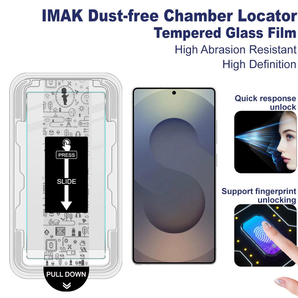 For Samsung Galaxy S26 Ultra Plus 5G Glass IMAK Dust-free Cabin H Series Tempered Glass Film Supports Fingerprint Unlock