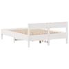 Vidaxl Bed Frame Without Mattress, White, 120X200 Cm, Pine Wood