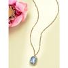 Blue Rhinestone & Austrian Diamonds Embellished Contemporary Pendant Chain For Women