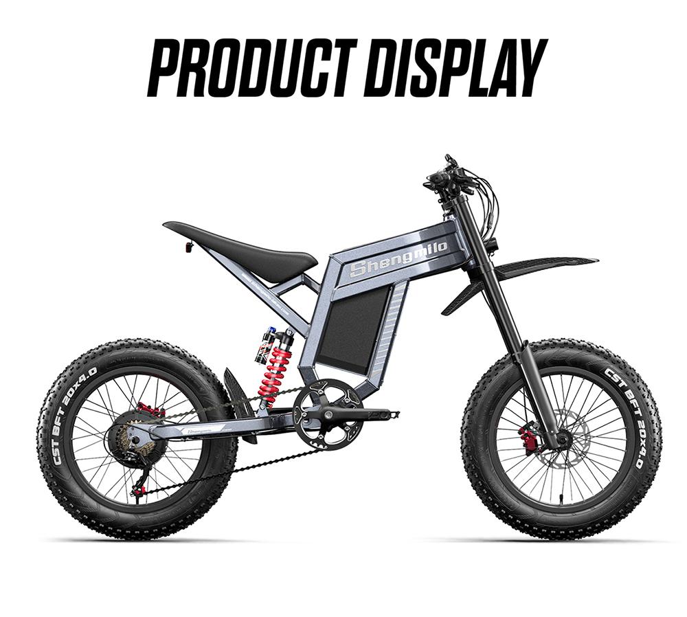 Shengmilo S900 elektriskais velosipēds 1500W Ebike